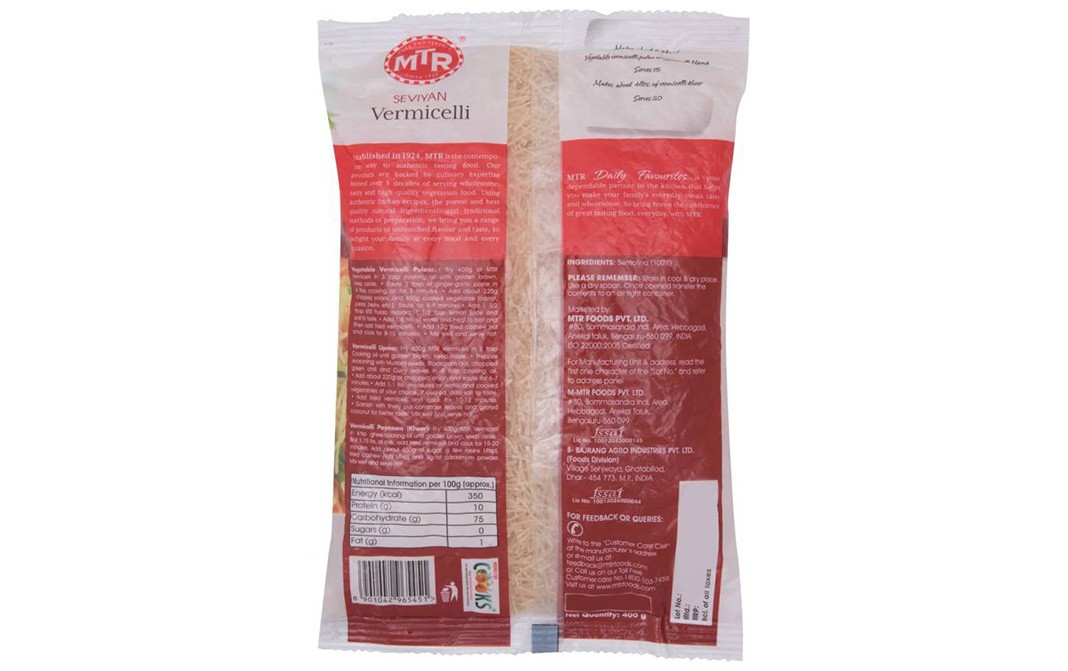 MTR Seviyan Vermicelli    Pack  400 grams